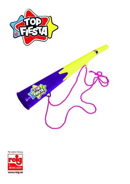 Reig - Trompette deux couleurs, jouet musical pour enfant de 3 ans et plus en plastique, emballage multilingue