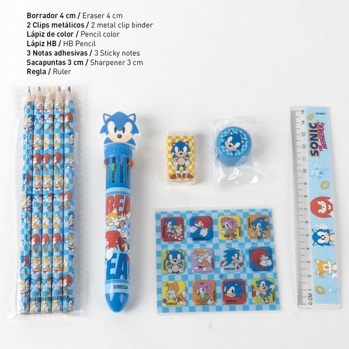 Cerdá Set Papeterie Scolaire Sonic Bleu