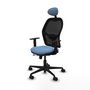 Piqueras Y Crespo Chaise de bureau Jorquera Sincro/Traslack Bleu ciel/Noir
