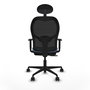 Piqueras Y Crespo Chaise de bureau Jorquera Sincro/Traslack Bleu ciel/Noir