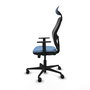 Piqueras Y Crespo Chaise de bureau Jorquera Sincro/Traslack Bleu ciel/Noir