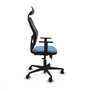 Piqueras Y Crespo Chaise de bureau Jorquera Sincro/Traslack Bleu ciel/Noir