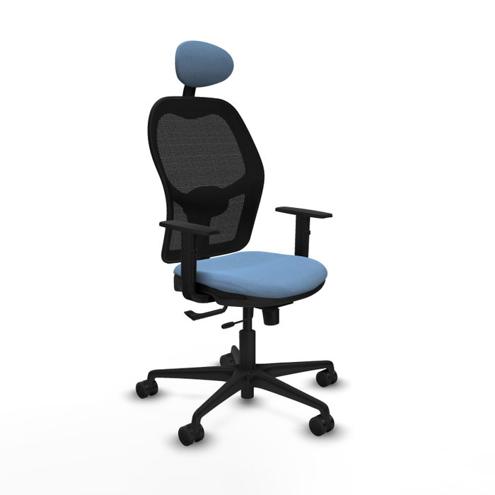 Piqueras Y Crespo Chaise de bureau Jorquera Sincro/Traslack Bleu ciel/Noir Piqueras Y Crespo Chaise de bureau Jorquera Sincro/Traslack Bleu ciel/Noir