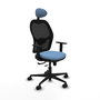 Piqueras Y Crespo Chaise de bureau Jorquera Sincro/Traslack Bleu ciel/Noir