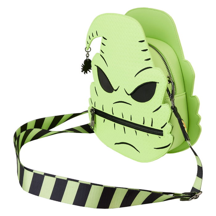 LOUNGEFLY Sac bandoulière Oogie Boogie - L'Étrange Noël de Monsieur Jack Disney, Vegan en PU, Réglable, Broderies, Détails Fluorescents, 17.5x25x5 cm LOUNGEFLY Sac bandoulière Oogie Boogie - L'Étrange Noël de Monsieur Jack Disney, Vegan en PU, Réglable, Broderies, Détails Fluorescents, 17.5x25x5 cm