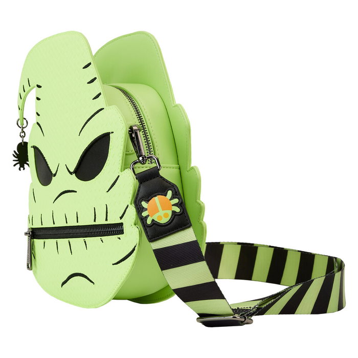 LOUNGEFLY Sac bandoulière Oogie Boogie - L'Étrange Noël de Monsieur Jack Disney, Vegan en PU, Réglable, Broderies, Détails Fluorescents, 17.5x25x5 cm LOUNGEFLY Sac bandoulière Oogie Boogie - L'Étrange Noël de Monsieur Jack Disney, Vegan en PU, Réglable, Broderies, Détails Fluorescents, 17.5x25x5 cm