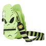 LOUNGEFLY Sac bandoulière Oogie Boogie - L'Étrange Noël de Monsieur Jack Disney, Vegan en PU, Réglable, Broderies, Détails Fluorescents, 17.5x25x5 cm
