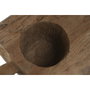 Home ESPRIT Bougeoir Esprit Naturel en Teck 30 x 25 x 15 cm