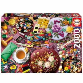 Educa Puzzle 2000 Pièces 'La Mesa De Costura' pour Adultes - Réf. 20263 - Inclut Colle