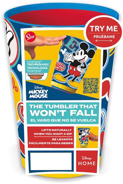 Stor - Mickey Mouse Cool Stuff - Verre antivol / Anti-renversement pour enfants - 470 ml