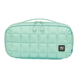 Hori Housse de Transport Étuï Puff Pouch Rembourrée pour Jeux Nintendo Switch 2 - Protection Compacte - Vert Cozy Green