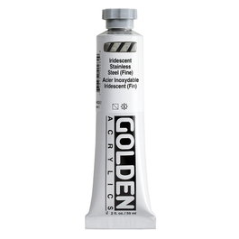 Golden Acrylique Heavy Body Acier Inoxydable Iridescent Finition Fine 59 ml