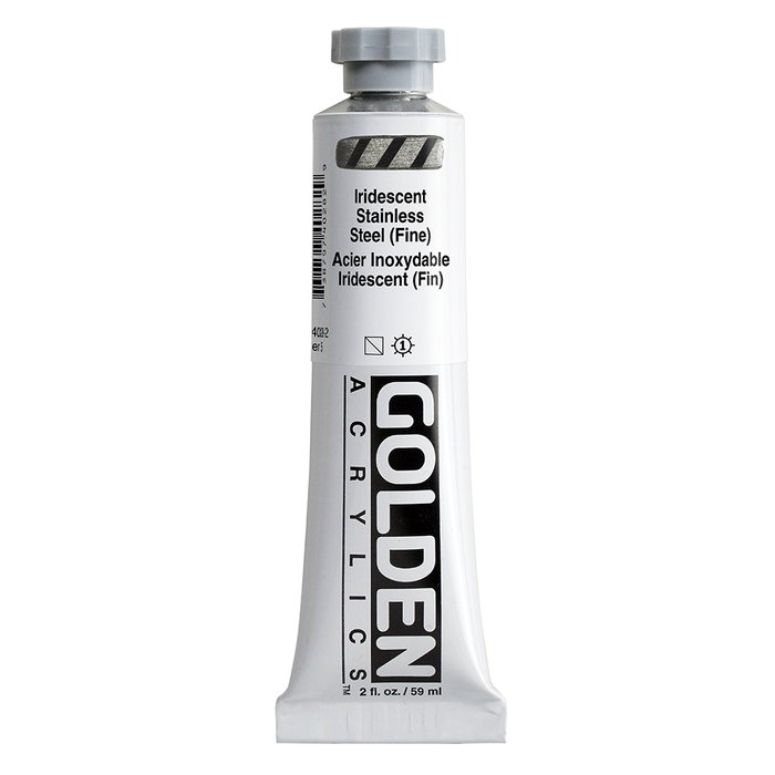 Golden Acrylique Heavy Body Acier Inoxydable Iridescent Finition Fine 59 ml Golden Acrylique Heavy Body Acier Inoxydable Iridescent Finition Fine 59 ml