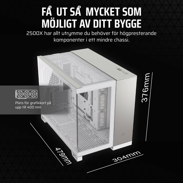 Corsair 2500X Boîtier PC mATX Noir/Aluminium Obsidien Corsair 2500X Boîtier PC mATX Noir/Aluminium Obsidien