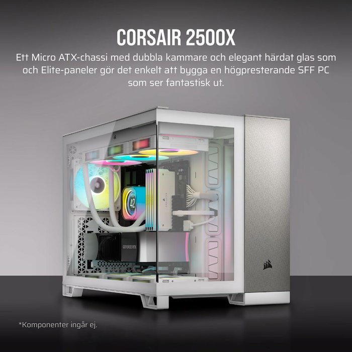 Corsair 2500X Boîtier PC mATX Noir/Aluminium Obsidien Corsair 2500X Boîtier PC mATX Noir/Aluminium Obsidien