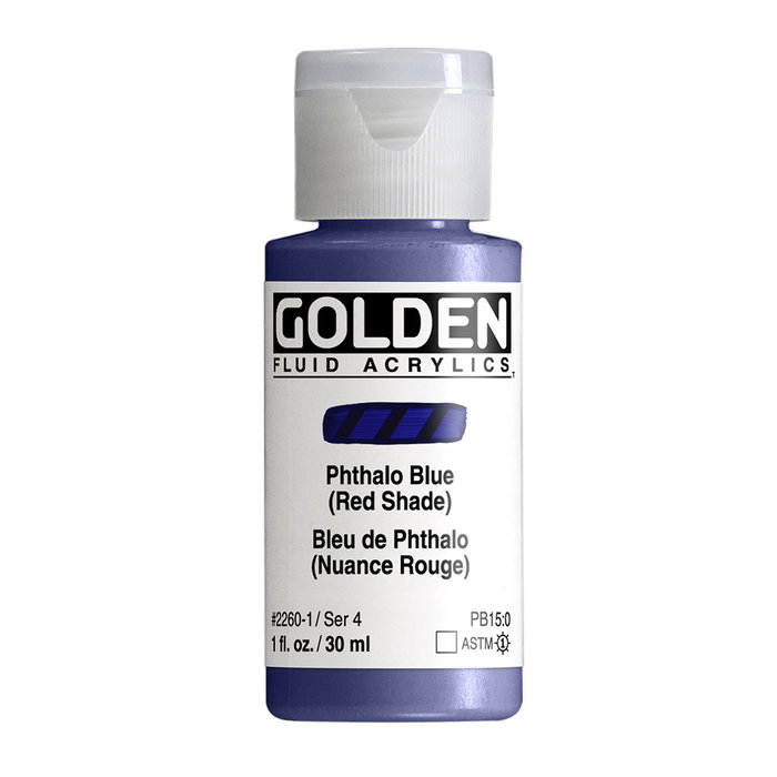 Golden Peinture Acrylique Fluide Azul Thalo Tono Rojo 30 ml Golden Peinture Acrylique Fluide Azul Thalo Tono Rojo 30 ml