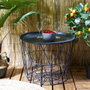 Home Deco Factory Mesa Auxiliar Metal Gris