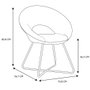 Home Deco Factory Chaise Ronde Giulia Moutarde
