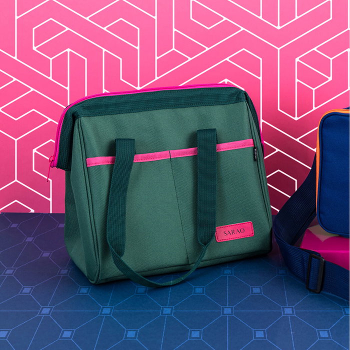 Quid Ensemble de sac alimentaire réutilisable Sarao Vert Textile Sans BPA (6 Unités)