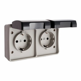Solera Base double étanche avec couvercle, 16 A, 250 V, IP44