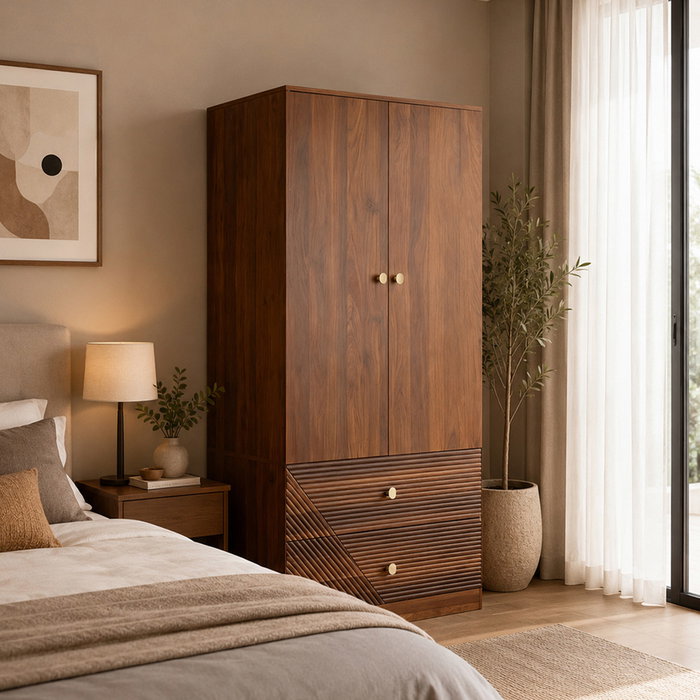 Home Deco Factory Armoire Tiffany 80x52 H.180 cm Home Deco Factory Armoire Tiffany 80x52 H.180 cm
