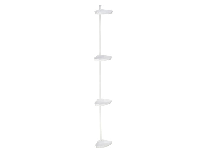 Berilo Barre de Douche Métallique Extensible 4 Étagères 69x7x16 cm (Set de 4)