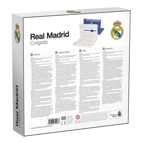 Falomir Juego Colgado Real Madrid - Jeu du Pendu à Deux Joueurs, Découvre le Mot Secret en Espagnol - À Partir de 6 Ans