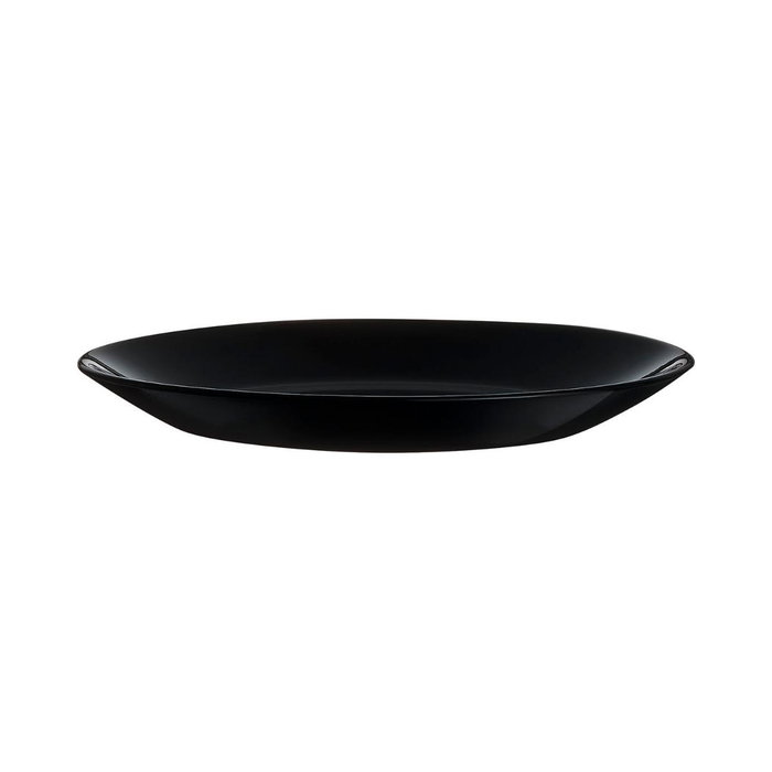 Plato Postre Vidrio Zelie Negro Luminarc 18 cm