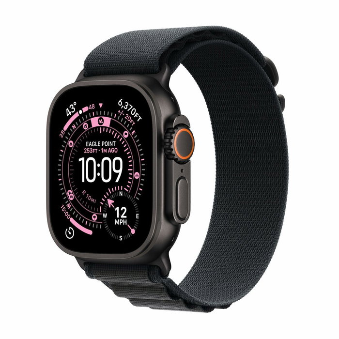 Apple Watch Ultra 3 GPS + Cellular - 49mm - Boîtier Black Titanium - Bracelet Black Alpine Loop - Large