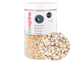 Innspiro Rocaille de verre ronde ivory 4 tons 3,8mm 6/0 500gr