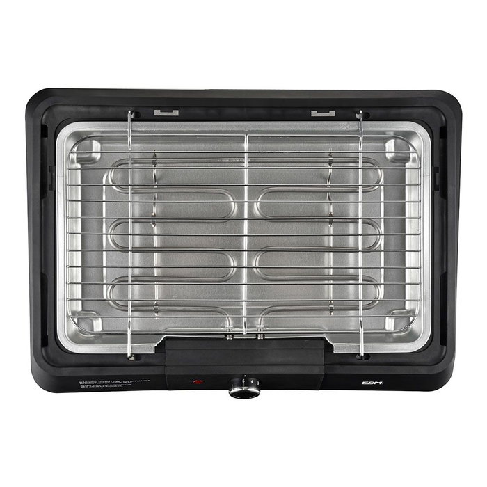 Barbecue électrique Edm noir 2200 W, 40 x 23 cm, thermostat réglable, sécurité Barbecue électrique Edm noir 2200 W, 40 x 23 cm, thermostat réglable, sécurité