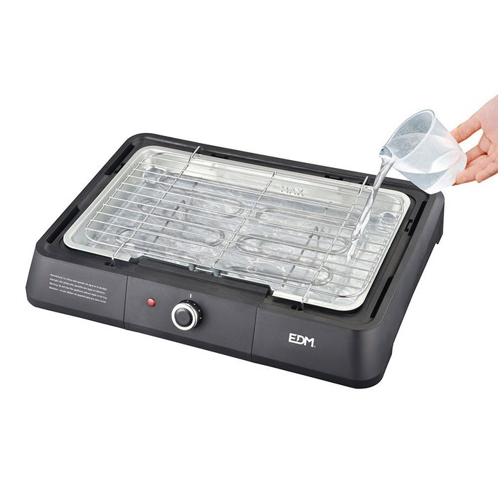 Barbecue électrique Edm noir 2200 W, 40 x 23 cm, thermostat réglable, sécurité Barbecue électrique Edm noir 2200 W, 40 x 23 cm, thermostat réglable, sécurité