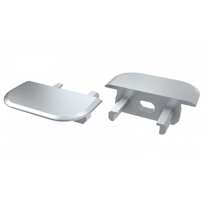 Bouchon de finition profilé type Z gris avec trou