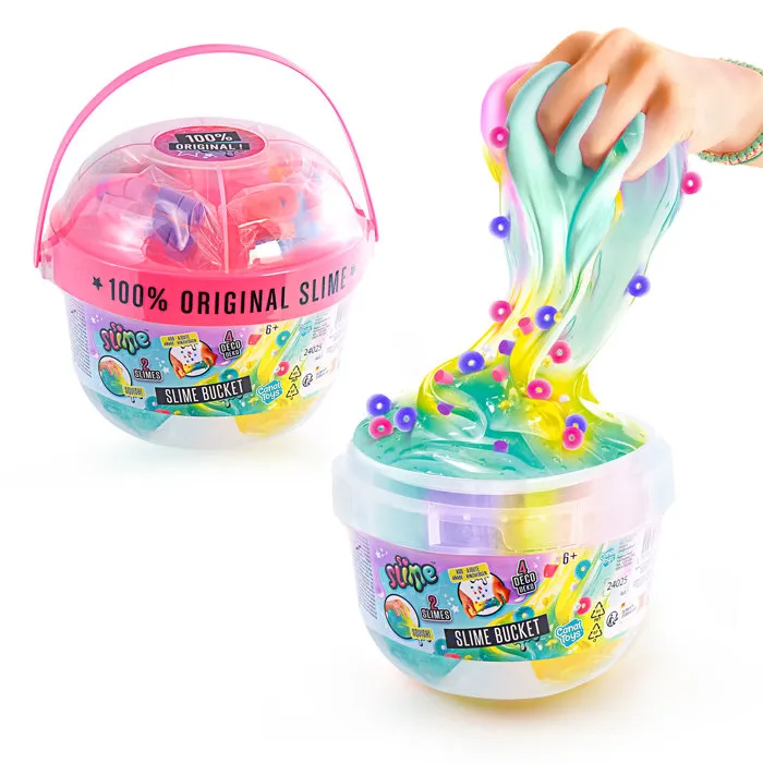 Canal Toys - So Slime - Slime Bucket SSC 393 - Coffret de 2 Slimes Géantes avec Décorations - Jeu Créatif à Collectionner - Dès 6 ans Canal Toys - So Slime - Slime Bucket SSC 393 - Coffret de 2 Slimes Géantes avec Décorations - Jeu Créatif à Collectionner - Dès 6 ans