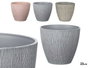 IBERGARDEN Pot conique 23 cm avec relief, lot de 3 couleurs