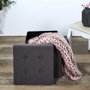 Home Deco Factory Caisse de rangement pliable Eleonor Gris