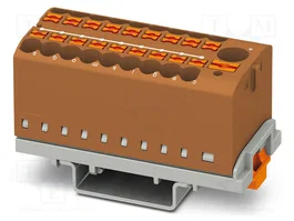 PHOENIX CONTACT PTFIX 6/18X2,5-NS35 BN Connecteur pour rail 19 connexions