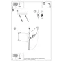 TILA Applique murale SOL-SL.1020, projecteur décoratif blanc ou noir, 40 cm