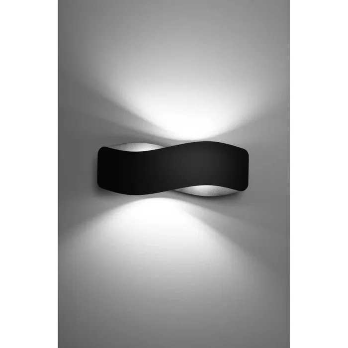 TILA Applique murale SOL-SL.1020, projecteur décoratif blanc ou noir, 40 cm
