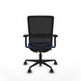 PIQUERAS Y CRESPO Chaise Haches Synchrone/Traslack Bleu Maille Noir