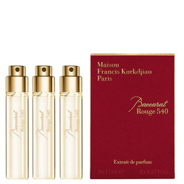 Maison Francis Kurkdjian - Coffret trio de parfums Baccarat Rouge 540 - Eau de parfum unisexe - 3 miniatures rechargeables de 33 ml