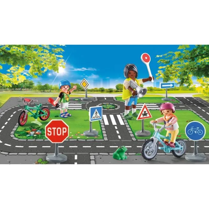 Playmobil 71332 - Classe de sécurité routière, Gamme My Life, 34 Pièces, Jouet Éducatif Dès 4 Ans