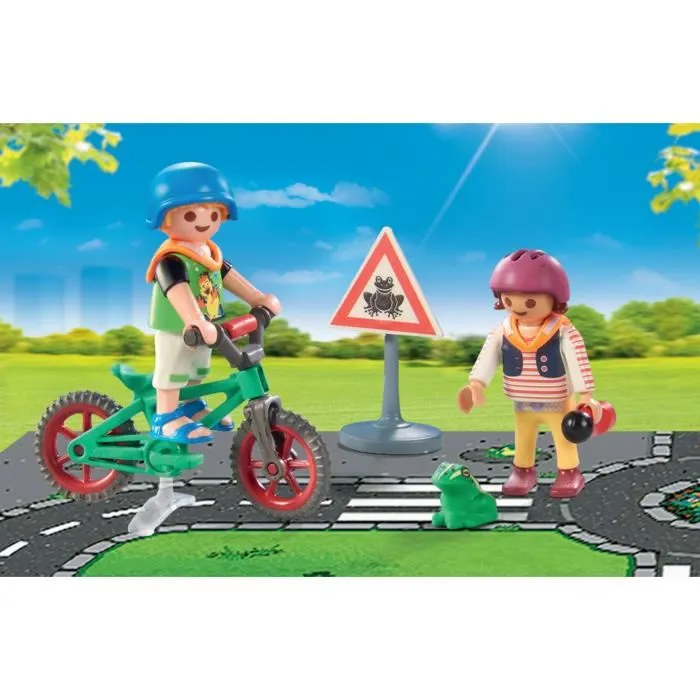 Playmobil 71332 - Classe de sécurité routière, Gamme My Life, 34 Pièces, Jouet Éducatif Dès 4 Ans