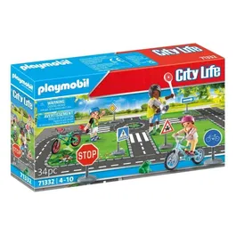 Playmobil 71332 - Classe de sécurité routière, Gamme My Life, 34 Pièces, Jouet Éducatif Dès 4 Ans