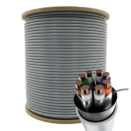 Phasak Bobine de câble S/FTP Cat.6A solide CU 23AWG LSZH 305 m