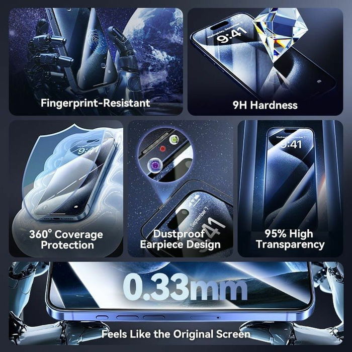 Film Protecteur en Verre Trempé pour Téléphone Portable Vention KUITCA-10