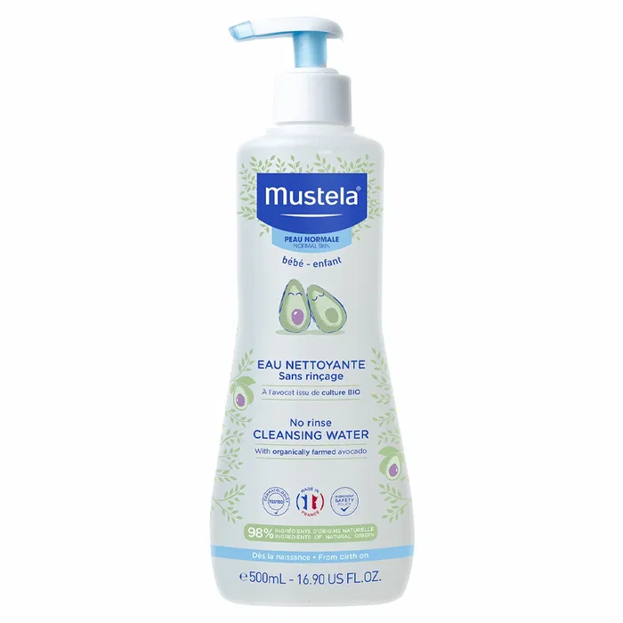 Mustela Eau nettoyante sans rinçage à l'avocat 500 ml Mustela Eau nettoyante sans rinçage à l'avocat 500 ml