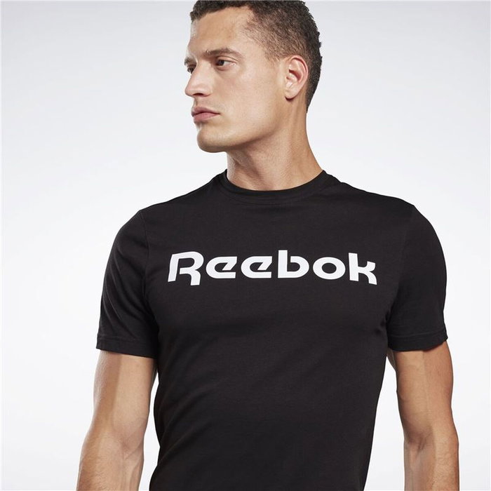 T-shirt à manches courtes homme Reebok Graphic Series Linear Logo Noir T-shirt à manches courtes homme Reebok Graphic Series Linear Logo Noir