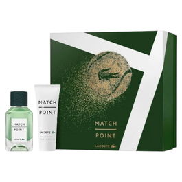 Lacoste Set Coffret Cadeau Homme - Match Point Eau de Toilette 50 ml + Gel Douche Corps 75 ml - Parfum Masculin