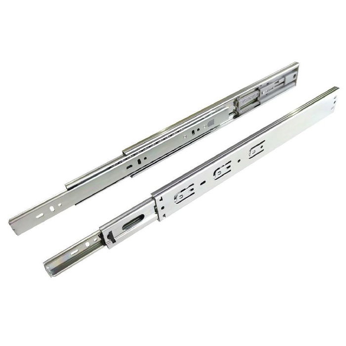 ALK Karenpush - Guide à billes avec système d'ouverture push pour tiroirs, extrait total, charge max 45 kg, longueurs 300 à 600 mm ALK Karenpush - Guide à billes avec système d'ouverture push pour tiroirs, extrait total, charge max 45 kg, longueurs 300 à 600 mm